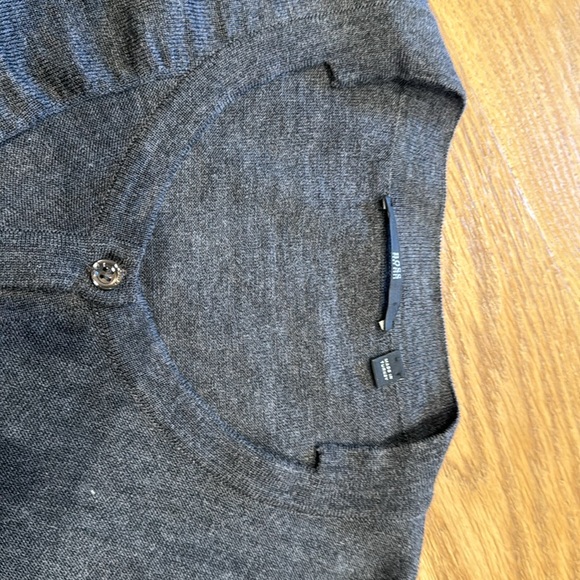 Boss women's grey wool cardigan - Picture 4 of 5